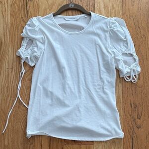 Rebecca Taylor White Puff Sleeve Tee